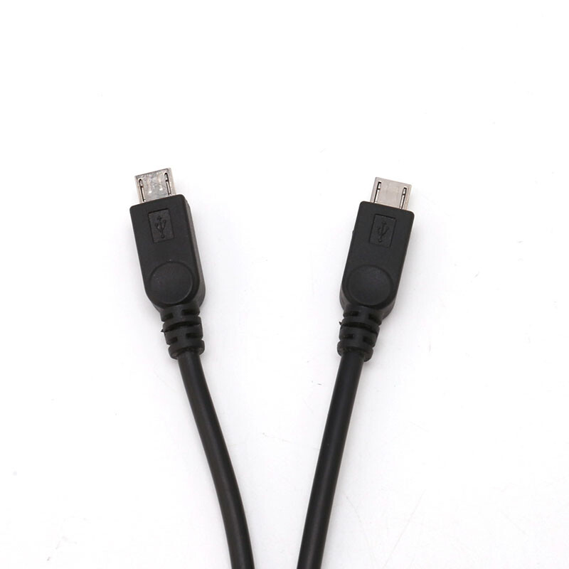 Portable 38cm USB Male Universal Micro USB Dual Male Y Adapter Splitter Cable gallery