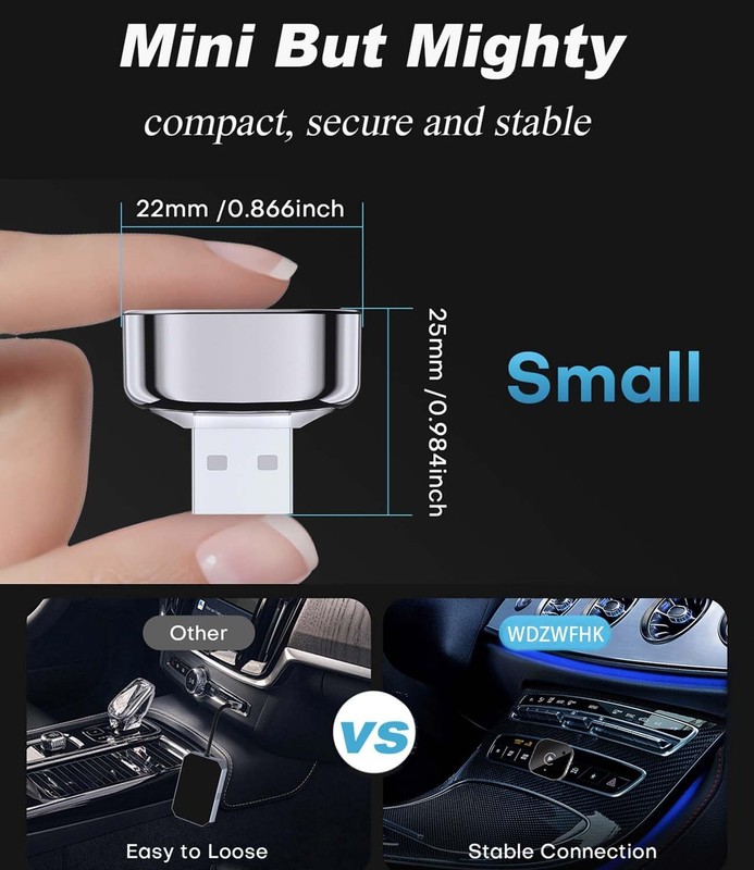 Wireless CarPlay Adapter & Android Auto Dongle, Fast Auto-Connect, Compact Pl... gallery