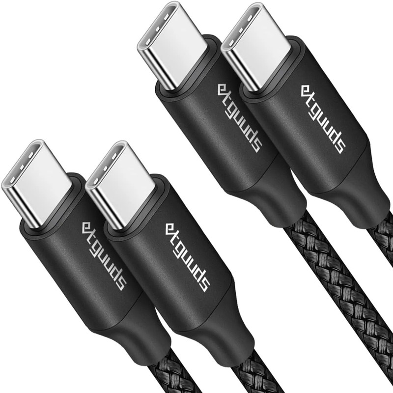 USB C to USB C Cable 12ft, 2Pack 60W Fast Charging Type C to C Cord | for iPhone