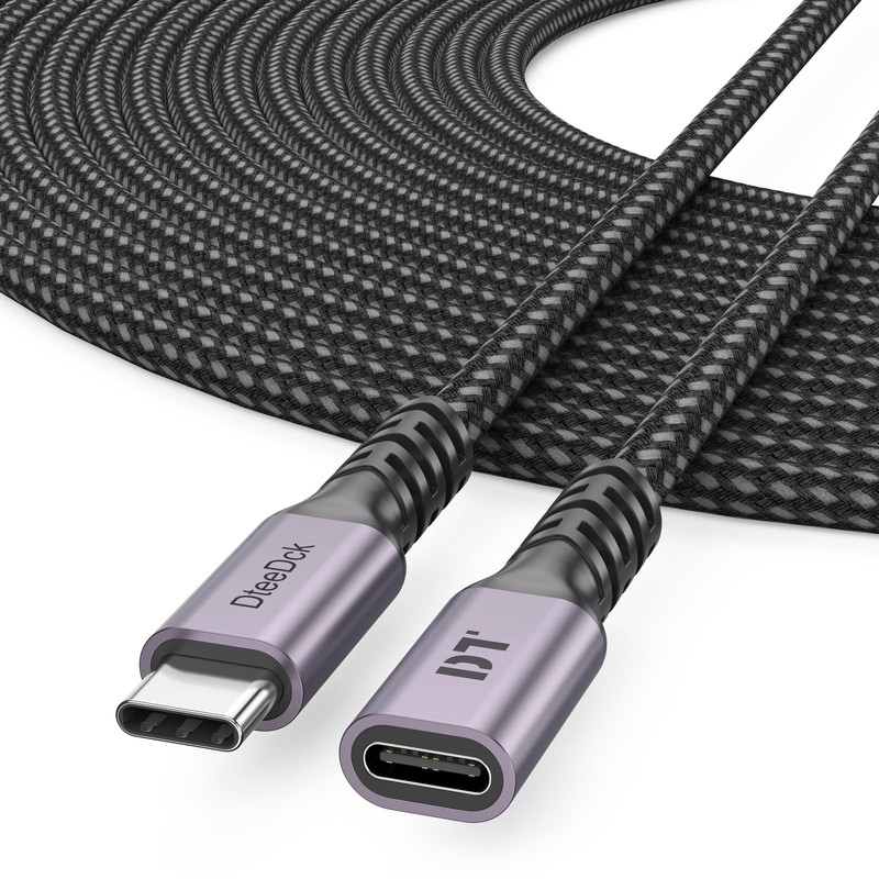20ft USB-C Extension Cable, M-F, 100W, 4K@60Hz, 5Gbps, Braided, Extender