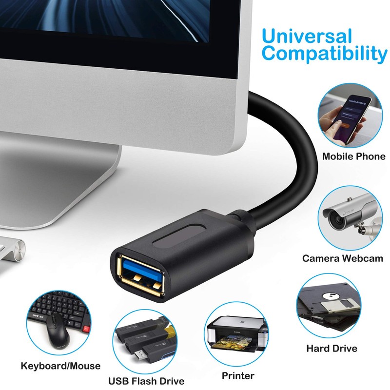 USB 3.0 Extension Cable 10Ft, USB 3.0 High Speed Extender Cord A to A Female ... gallery