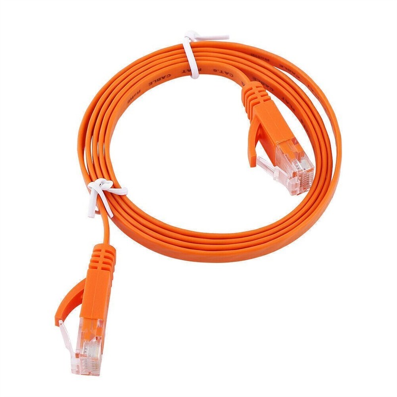 RJ45 CAT6 Ethernet Network Flat LAN Cable UTP Patch Router Cables 1000M Orange