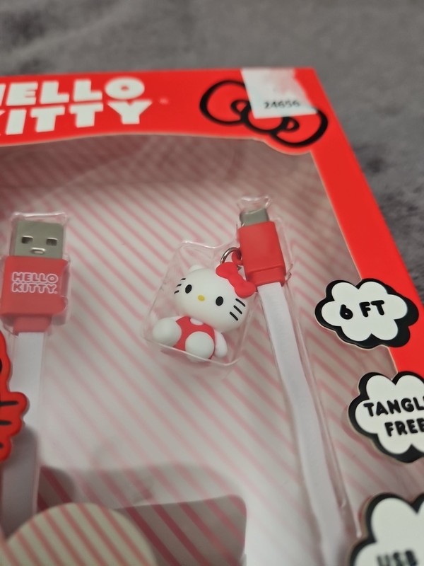 Hello Kitty 6 Foot Charging Cable, USB A to Type C gallery