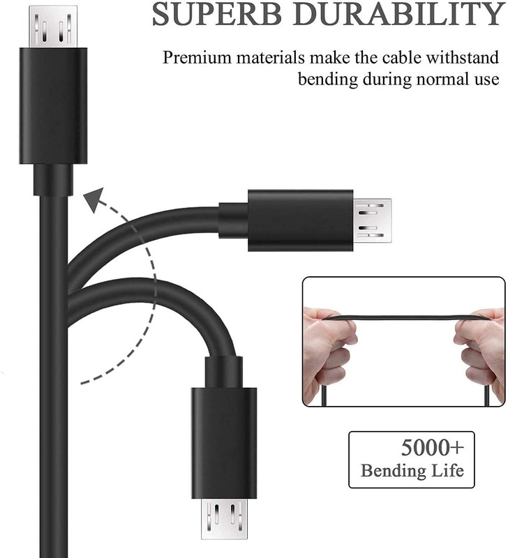 Long Micro USB Cable, 1M 2M High Speed Data Sync Fast Charger Charging Lead gallery