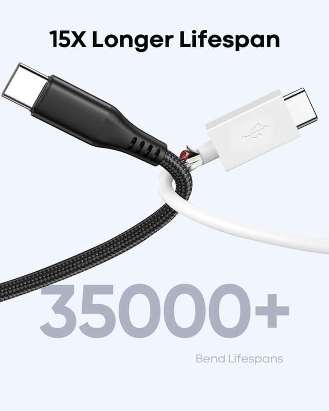 30FT Extra Long USB C Cable, Nylon Braided Charger for Phone, Tablet, PS5, Switc gallery