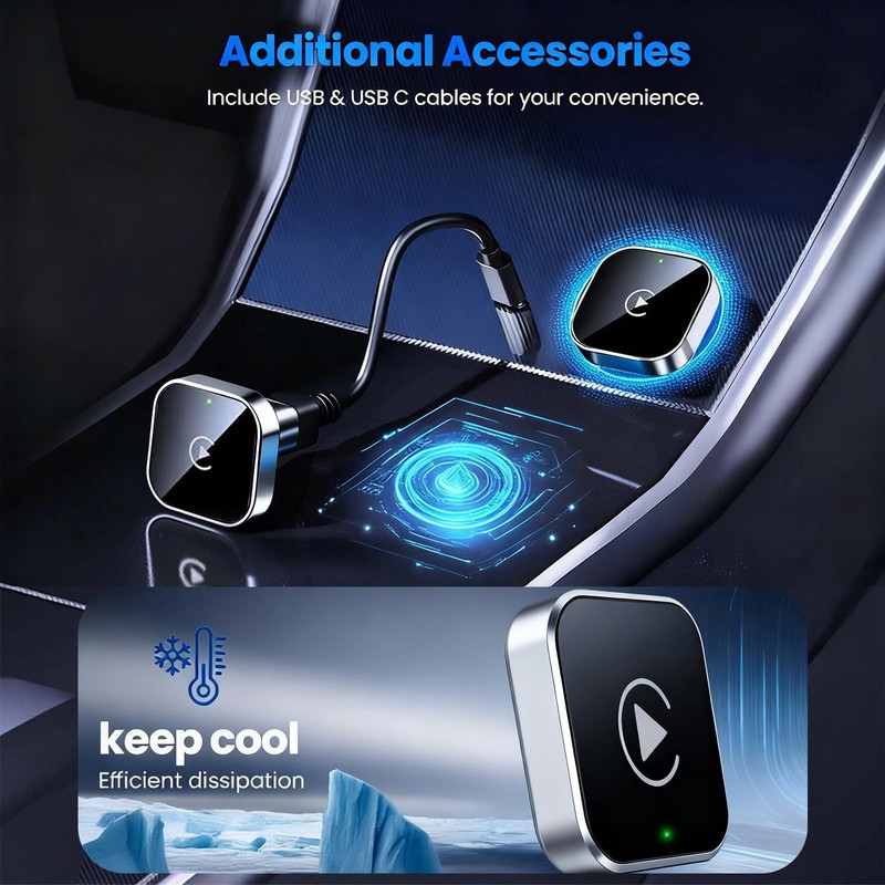 2026 Upgraded Wireless CarPlay Adapter - Fast Auto-Connect, Stable Connection... gallery