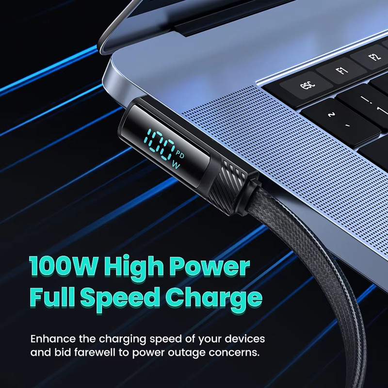 USB Type C Cable to USB C 90 Degree PD 100W Fast Cahrging for OPPO Macbook Xiaom gallery