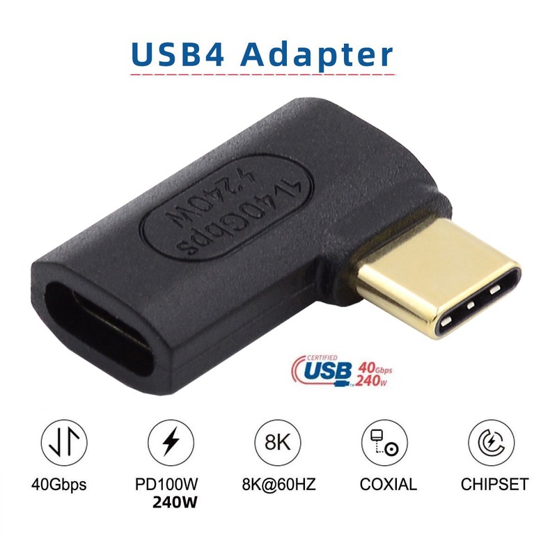 Chenyang USB4 Type C Male to Female Extension 40Gbps 240W Power Data 8K Adapter gallery