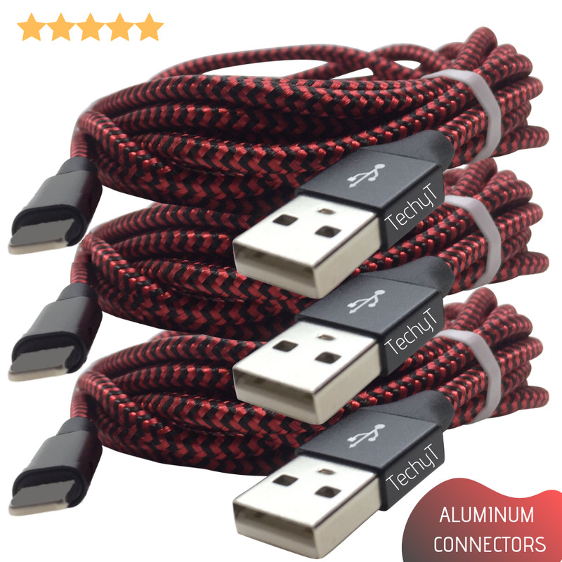 3Pack 10FT USB Fast Charger Braided Cable For iPhone 14 13 12 11 8 7 6 5 XS Cord gallery
