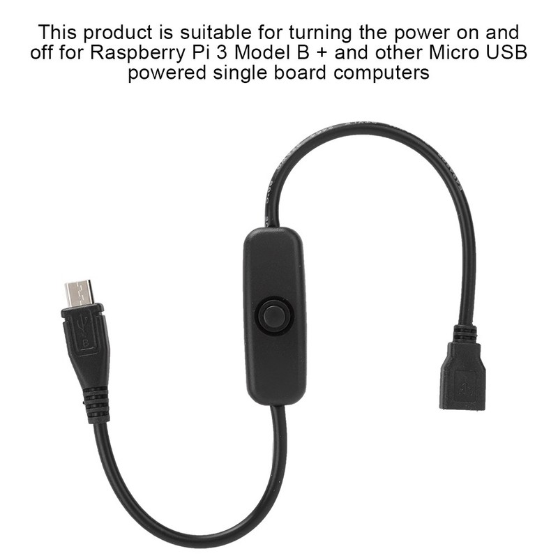 Micro USB Female-Male Extension Cable With 501 Button Switch For gallery