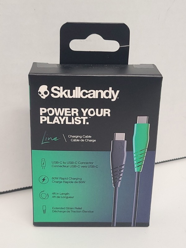Skullcandy Line USB-C to USB-C 60W Rapid Charging Cable – Standard Issue 4ft