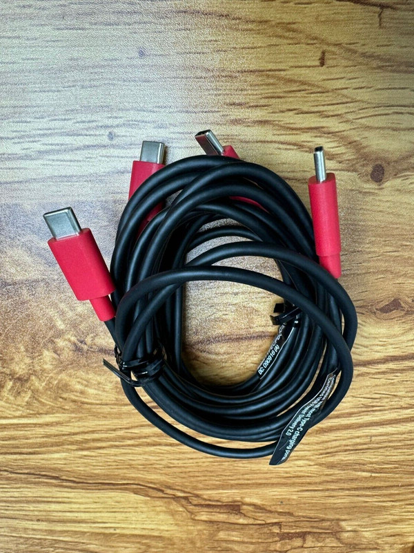 NEW 2 PACK!! Verizon 6Ft Charge and Sync Cable for USB-C Devices - Black/Red 2pk gallery