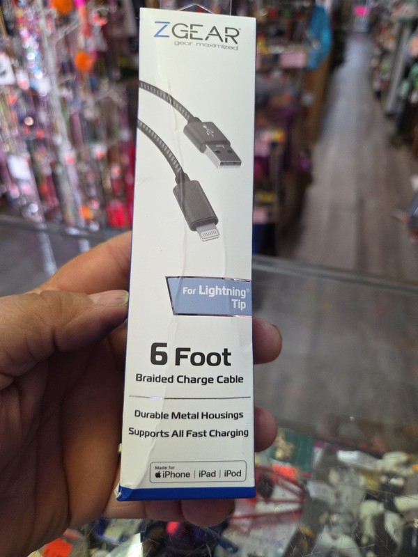 Zgear Braided 6ft Sync Charge Cable For Iphone USB To Iphone Connector