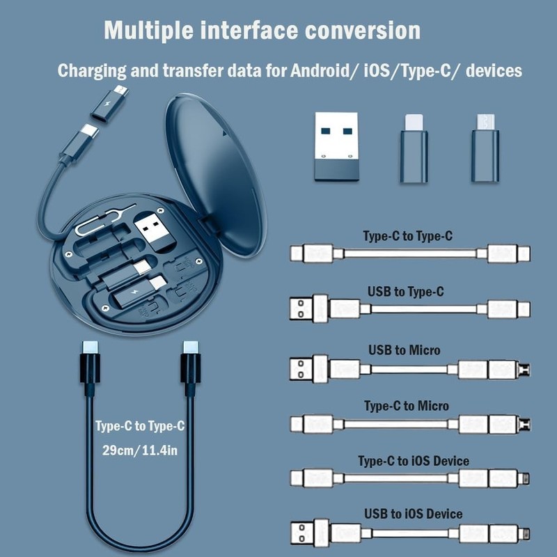 USB C Adapter OTG Kit, Multi Charging Cable Case Convertor USB C to iOS Device T gallery