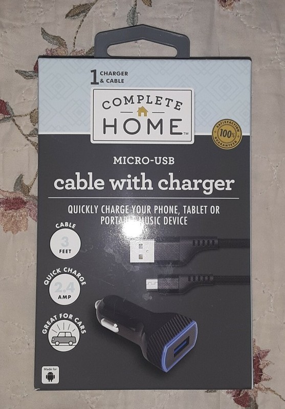 Complete Home Micro Car USB Cable With Charger New! 3 Foot 318008 For Android gallery