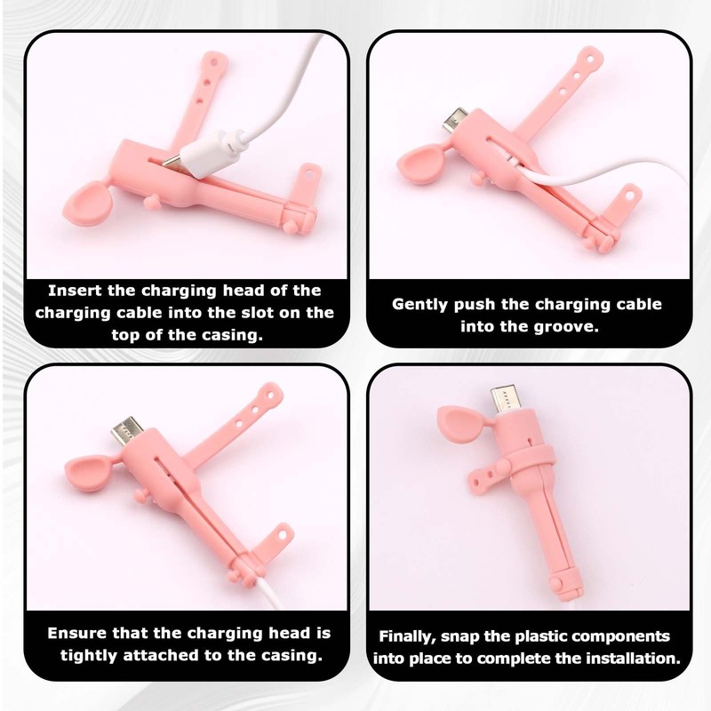 6 Pairs Silicone Charger Cable Protectors Universal 3 in 1 Non Slip Cord Saver gallery