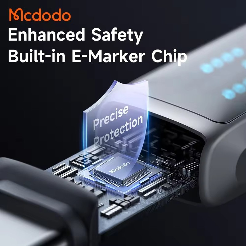 Mcdodo 100W Type C With LED Smart Display Charging Speed Braiding PD Data Cable gallery