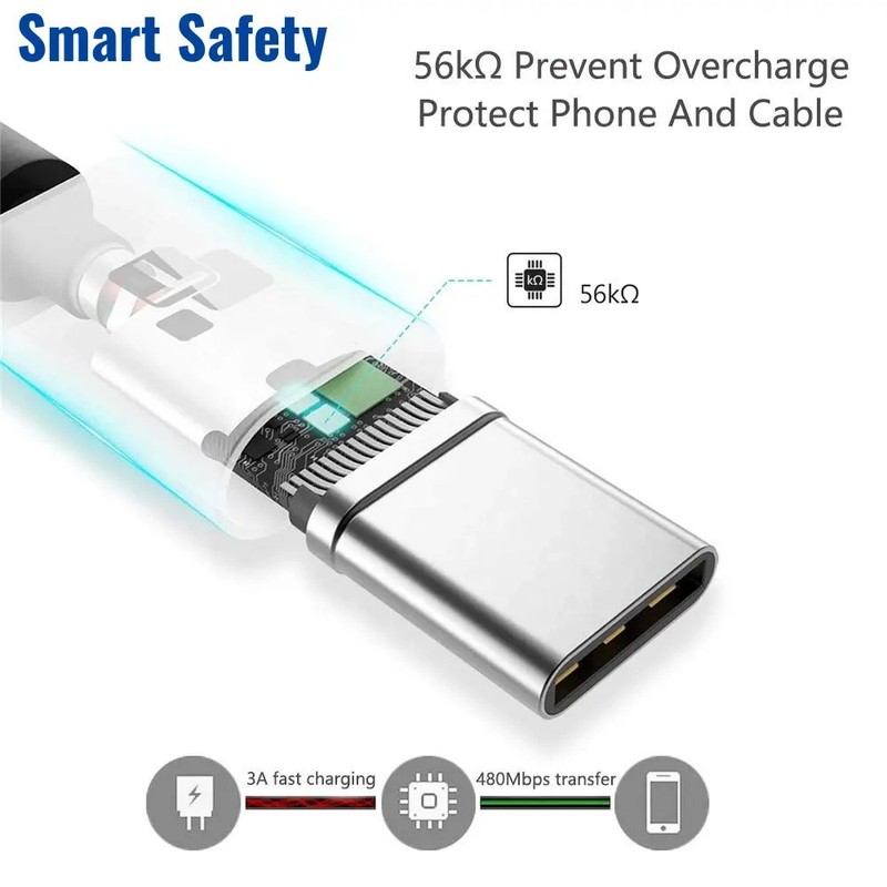 USB Type-C Fast Charging Cable for Samsung Galaxy /Android Phone Universal Black gallery