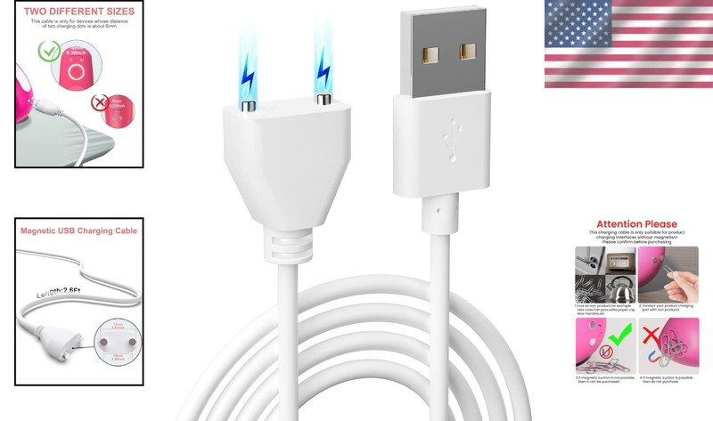 Magnetic USB Charger Cable Replacement - Fast Charging, 10mm - Durable Design gallery