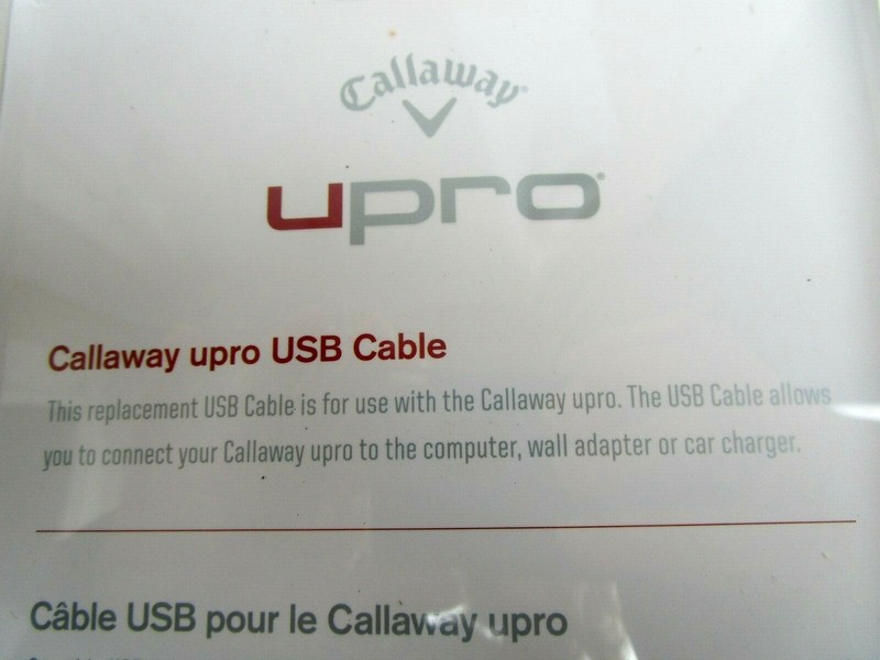 LOT of 2..CALLAWAY GOLF UPRO..REPLACEMENT USB CABLE..NEW in PACKAGE gallery