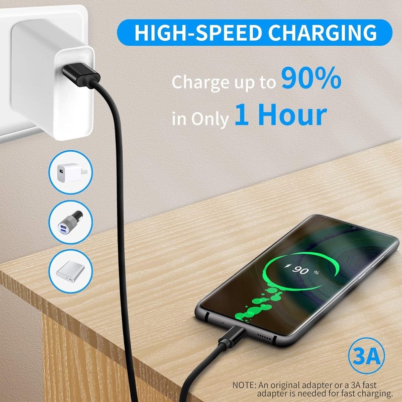 3FT USB C to USB A Fast Charging Cable - 10Gbps Data Sync for Devices gallery