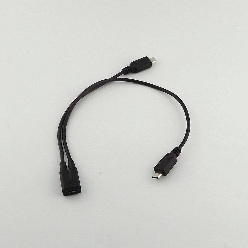 Micro USB 2.0 Female To Dual 2 Male Splitter Y Extension Data Charger Cable Cord gallery