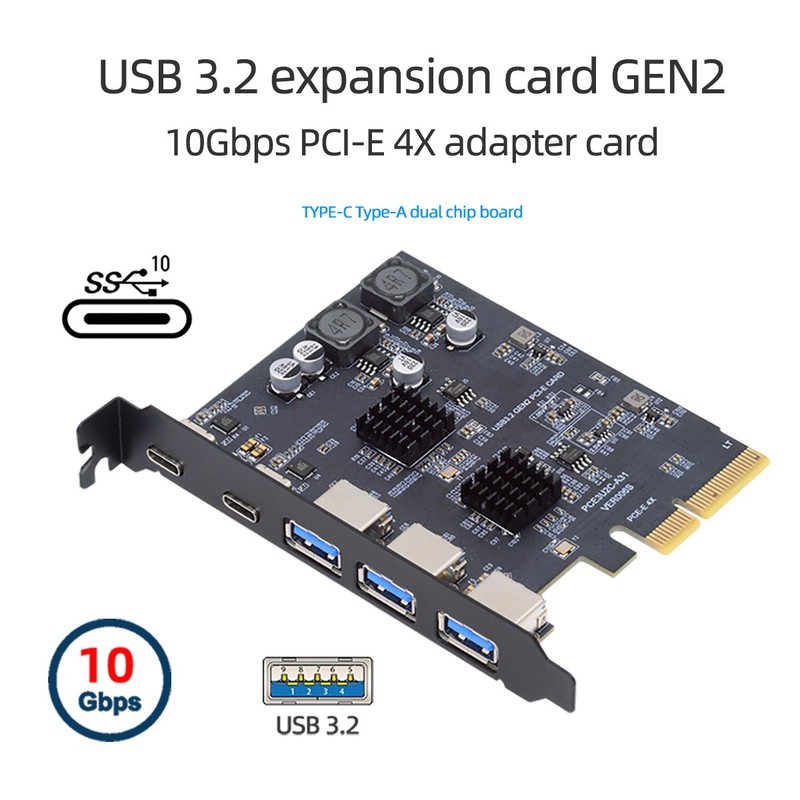 Chenayng USB 3.1 Type-E Front Panel Socket & USB3.0 19pin & Dual USB-C to PCI-E gallery