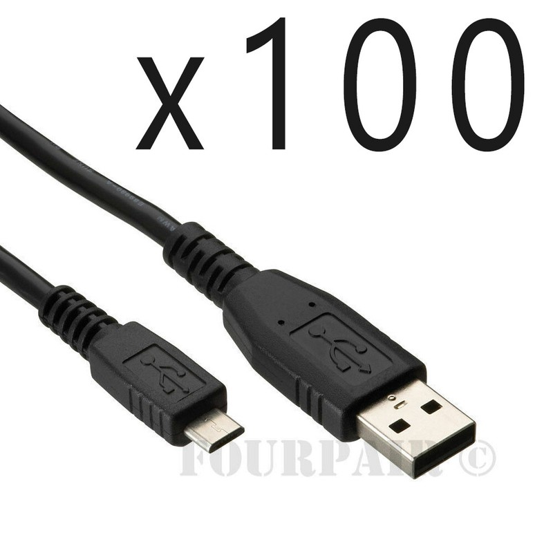 100 Pack – 6ft Micro USB Sync Charger Cable Cord LG HTC PS4 Xbox One Controller