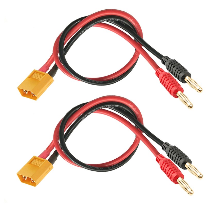 XT60 Charging Cable Adapter, 4mm Banana Connector, 12AWG 30CM for RC Lipo Batter gallery