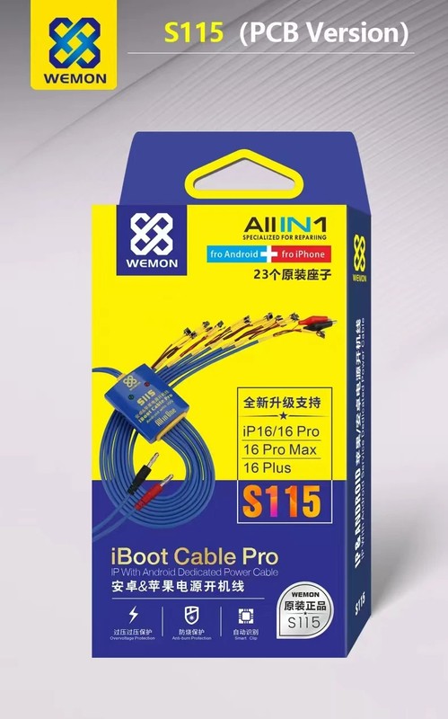 OSS S115 Pro All in One Power Cord for IPhone 7-16 Promax Android Phone Repair