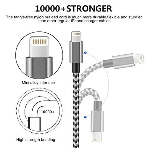 Mini 12inch 1FT Short I Phone Charger Cables Fast Charging Cords 12In 4Pack gallery