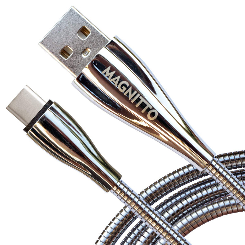 USB Type C Cable, Metal Braided Cord, Fast Type-C Charger Premium Durable USB-A