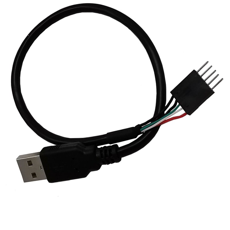 10x Dupont IDC 5-Pin Motherboard Header to USB 2.0 A Male Extender Adapter Cable
