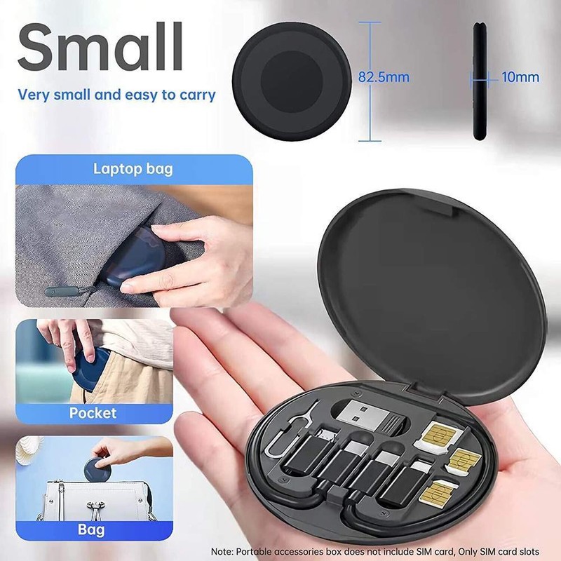 New Multiple Connectors USB-C Data Fast Charging Cable Set 3A 60w Storage Box gallery