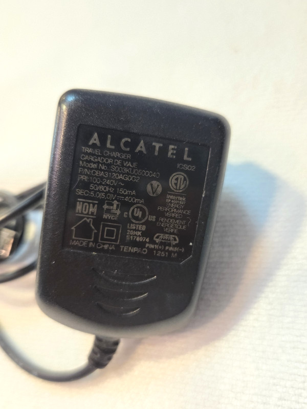 Alcatel Travel Charger Model S003KU0500040 gallery