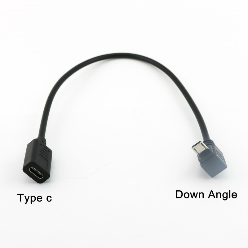 1pc USB 3.1 Type C Female to Micro Male Data Charger Adapter Connector Cable 1FT gallery