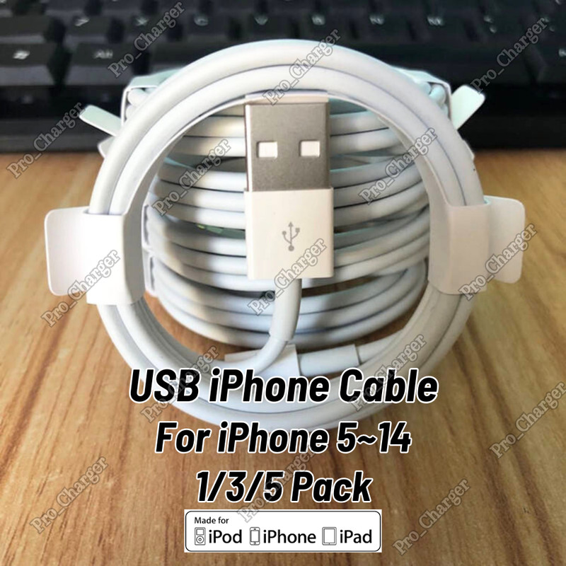Wholesale Lot Fast Charger Cord 3Ft 6Ft For Apple iPhone 14/13/12/11/8 USB Cable