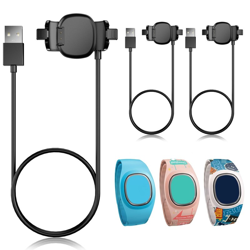 3 Pack Compatible with Disney-Magic Band Plus Charger, 3.3ft Replacement Char...