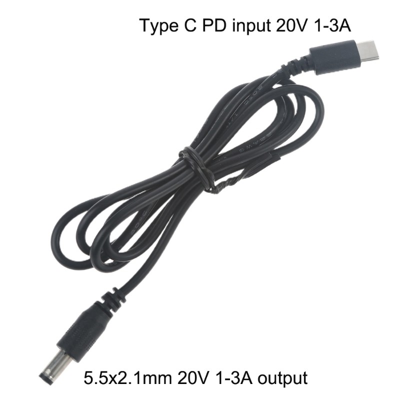 USB C Plugs to DC5.5 x 2.1mm Male Charging Cable Cord with DC-Converter Adapters gallery