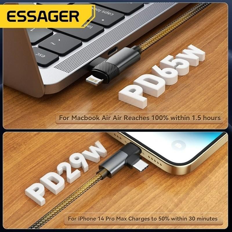 2in1 USB C To USB C & 8 Pin USB Cable PD 65W Type C Phone Fast Charging Cable gallery