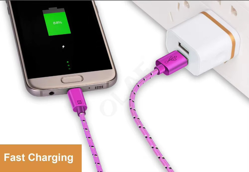 Braided USB-C Cable Fast Charging Data Sync Cord 1M 2M 3M for Samsung gallery