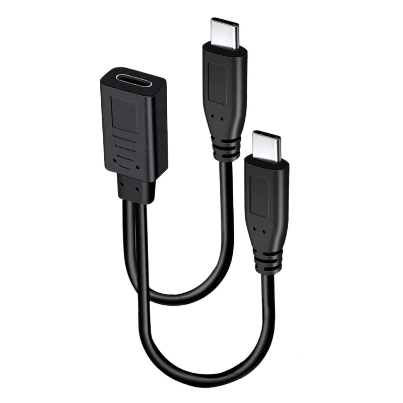 Durability USB C Splitter Charging Cable Supports 3A Current 30cm/11.81in