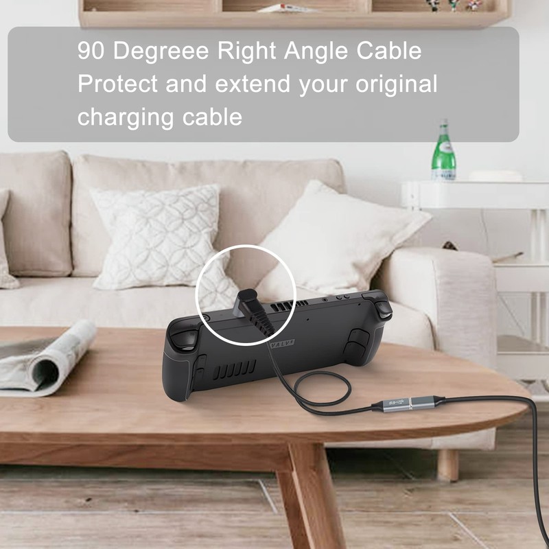 2M Right Angle USB C Extension Cable 90 Degree 10Gbps PD 100W Up Down Type-C gallery