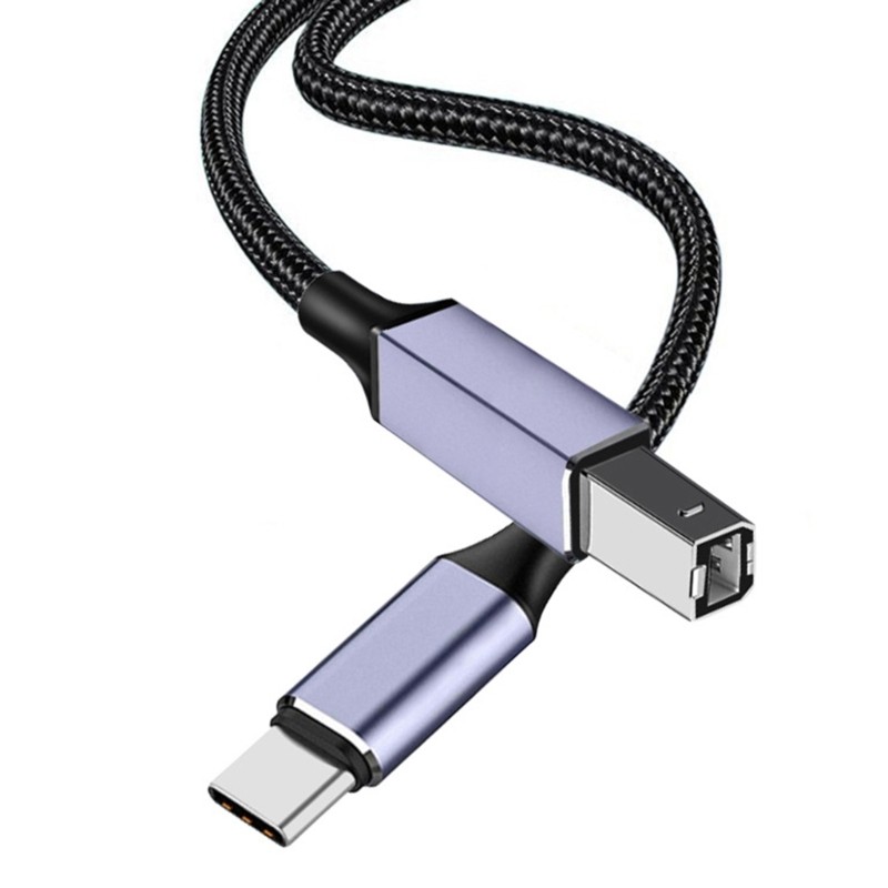 Type C 2.0 to USB Scanner Cord High Speed Fast Data Transfer For Printer Cable
