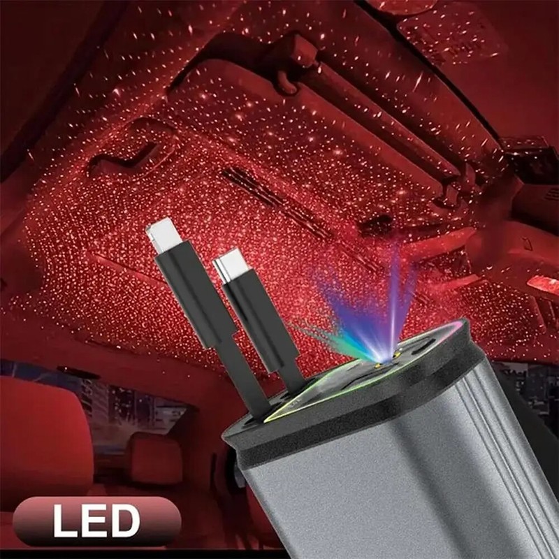 120W Car Charger Star Night Light Fast Charging Cigarette Lighter USB Adapter AU gallery