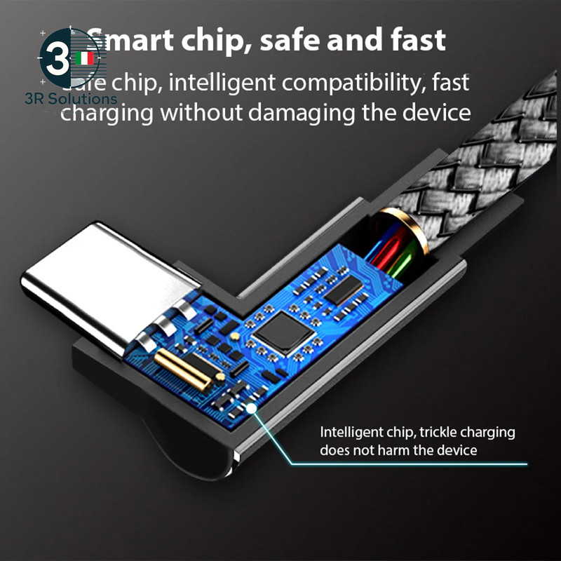 USB C Elbow Fast Charging Cable Type C 6A Extension Charging Cable gallery
