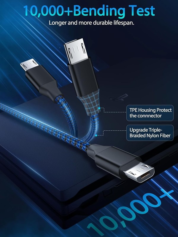 Colorful 6FT Braided Micro USB Charging Cables - Quick Charge, Durable Design gallery