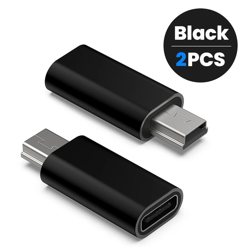 USB C To Mini USB 2.0 Adapter 2 Pack Type C Female Male Convert Connector – USA