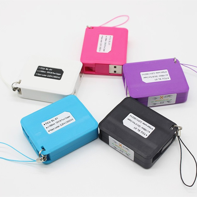 BLACK Retractable Square Micro USB Charger Samsung Galaxy Android Sync Cable