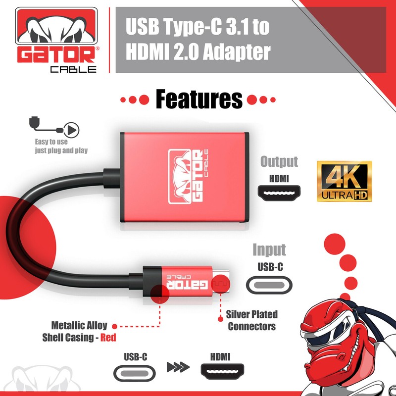 USB-C to HDMI Phone Adapter 4K 1080P HDTV for Android Samsung LG HTC Moto MacPro gallery